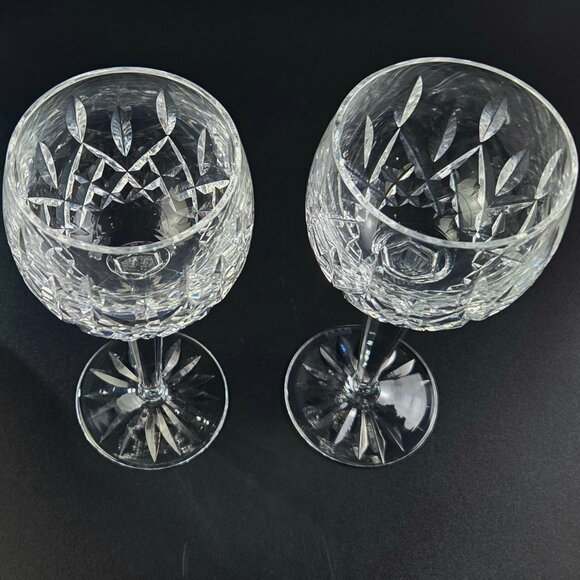 Waterford Lismore Hock Wine Glasses, 7 1/2 Vintage - Hock Wine Lismore by Waterford Crystal - Set of 2 - 7 3/8\